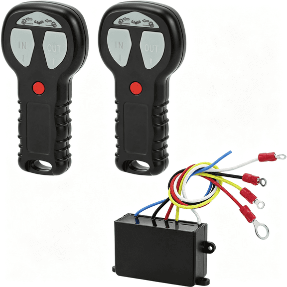 GJX Wireless Winch Remote Control Kit Ip68 Waterproof Dc12-100V,Control Winches Up to 20,000 Lbs,Compatible with Truck Atv,Suv Winch Remote