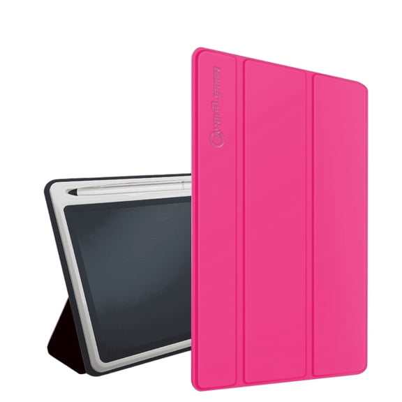GJX Writing Tablet Digital Notebook with Pen Solar Powered LCD Drawing Board One Touch Clear for Kids School Travel Home Pink