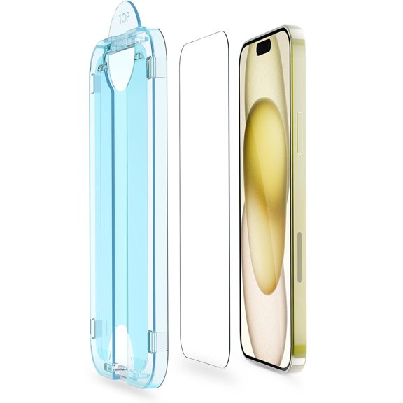 GJX for Iphone 15 Screen Protector 6.1" Tempered Glass Auto-Alignment,30S Install,Bubble Free,Scratch&Drop Protection,Hd Clear, 2+2Pcs 15-6.1"