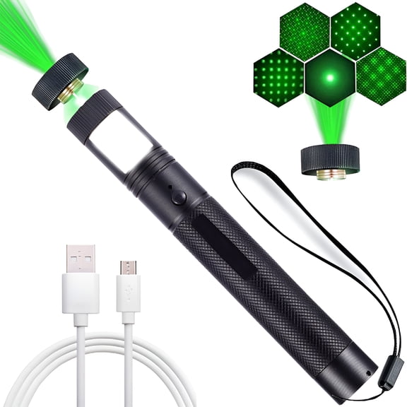 GJX 2026 New A Good Helper for Camping,Hiking&Outdoor Hunting. Long-Range Green Laser Pointer,High-Power Green Laser Pointer,Powerful High-Power Laser Pointer,Rechargeable Usb Laser Pointer,
