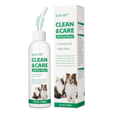 GJYC PET Dog Ear Cleaner - Professional Formula, Soothes Sensitivity, Removes Earwax, Prevents Infections