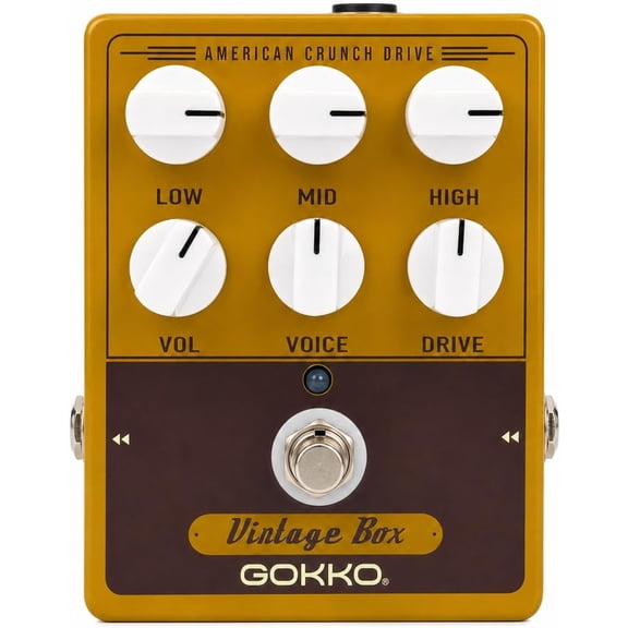 GK-33 American-Style Amp Simulator Pedal with Analog Overdrive | All-analog American-style amp tone with 3-band EQ, Voice and Drive controls for clean, edge-of-breakup and overdrive sounds.