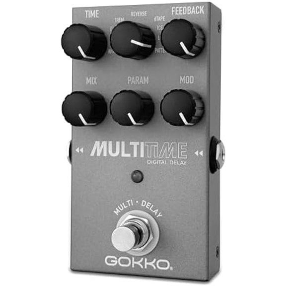 GK-72 Multitime Multi-Delay Guitar Pedal 11 Delay Modes (Digital, Analog, Tape, Reverse, Lo-Fi, Dual, Duck, Trem, Ice, Pattern) Stereo Effects, 9V DC/USB Power$$Music