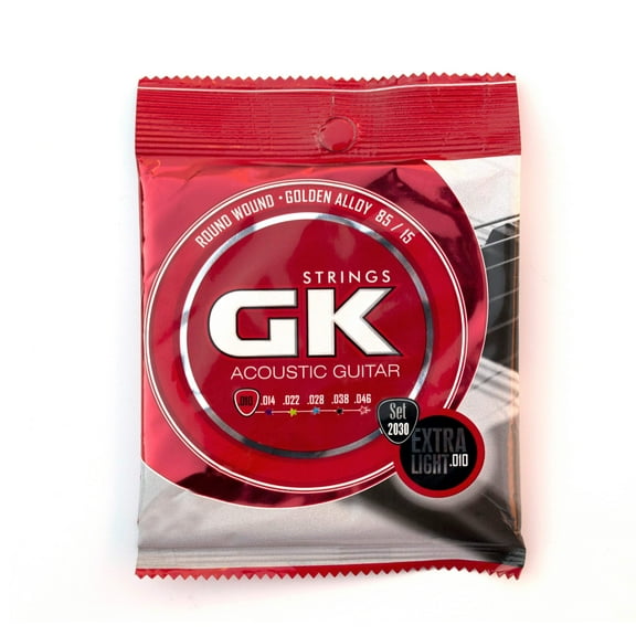 GK Acoustic Guitar Strings Regular Light Gauge 85/15 Bronze Set, .010 - .046 (2030)