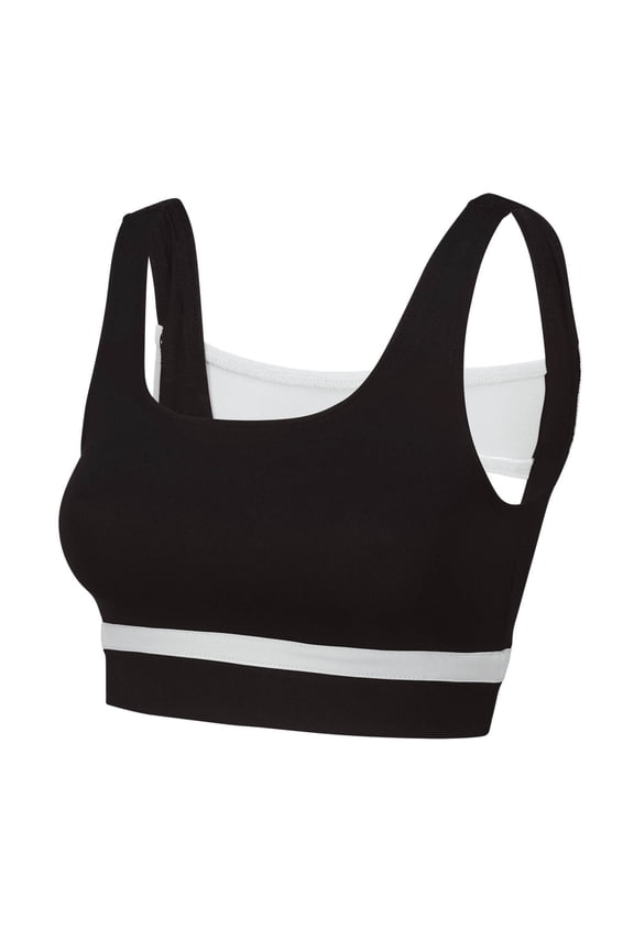 All Star Contrast Band Bra Top (Adult Sizes) (White, M)