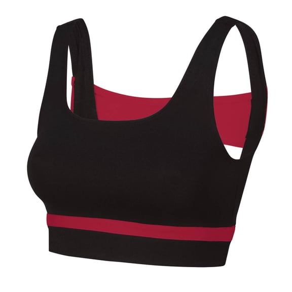 GK All Star Contrast Band Bra Top (Adult Sizes) (Red, M)