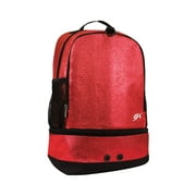 GK All Star Elite Glitter Backpack - Shiny Everyday Bag for Athletes, Cheerleaders, Gymnasts(Red Glitter)