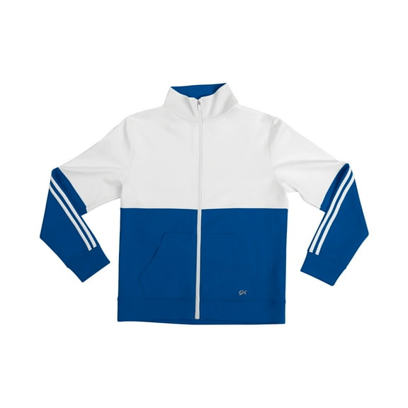 GK Basic Athletic Color Block Jacket for Women or Men (M, Royal/White)