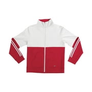 GK Basic Athletic Color Block Jacket for Women or Men (XL, Red/White)