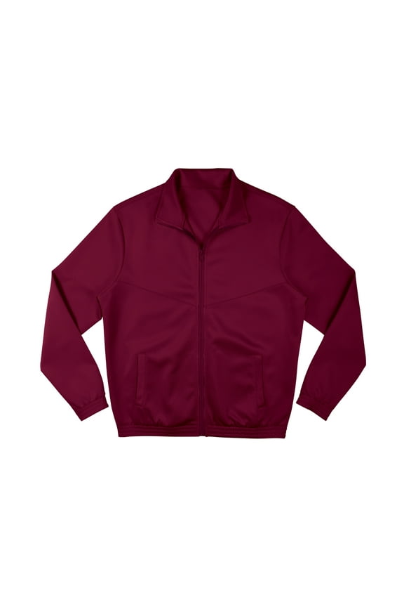Basic Athletic Warmup Jacket for Girls or Boys (Youth Sizes)(YM, Maroon)