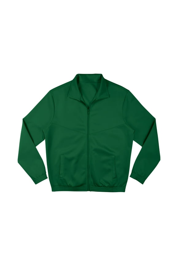 Basic Athletic Warmup Jacket for Women or Men (L, Dark Green)
