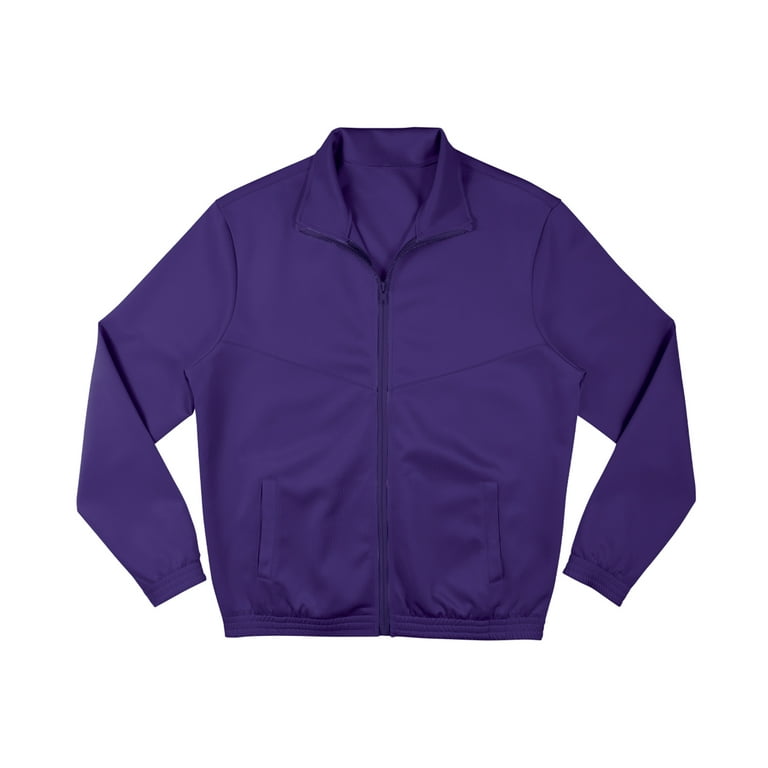 GK Basic Athletic Warmup Jacket for Women or Men (XL, Purple