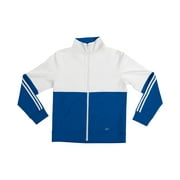 GK Basic Unisex Athletic Color Block Jacket - Youth Sizes  (YL, Royal/White)
