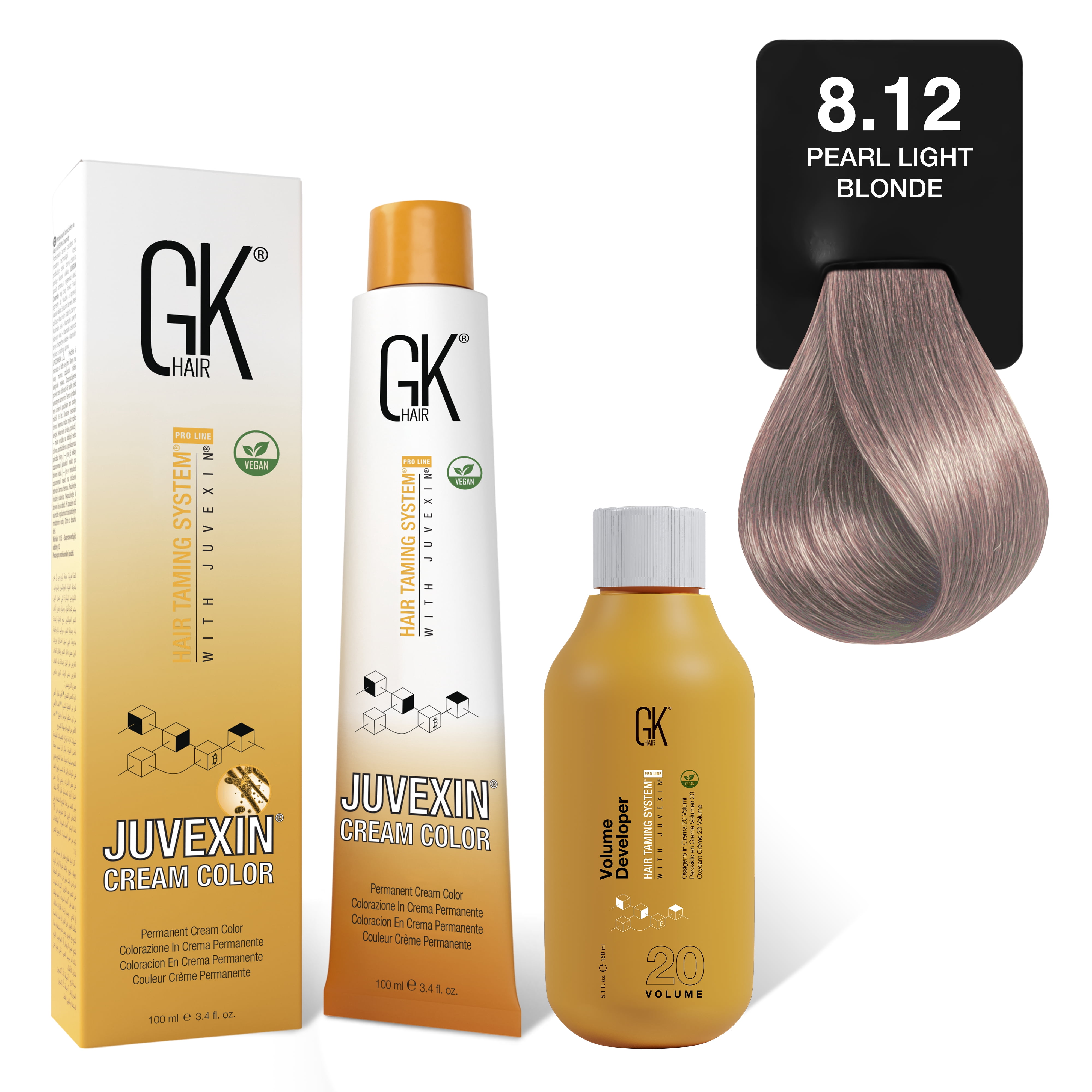 GK Hair, Hair Color Cream Tube, 3.4 Fl Oz, Long Lasting Permanent Tone ...