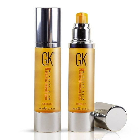 GK Hair Global Keratin Organic Argan Oil Anti Frizz Serum, 3.4 fl oz (Pack of 2) - Styling, Smoothing, Hydrating