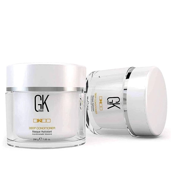 GK HAIR Global Keratin Deep Conditioner Masque Pack of 2 (7.05 Fl Oz/200 g) Intense Hydrating Repair Treatment Mask for Dry Damaged Color Treated Frizzy Hair Restoration Formula with JOJOBA Seed Oils