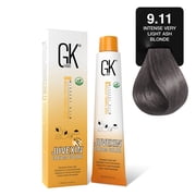 GK HAIR Global Keratin Permanent Hair Cream Color with 87+ Shades 3.4 Fl Oz/100ml Nourishing & Cleansing Colors for Styling High Performance Long Lasting Natural Toner Hair Dye Tubes - Unisex
