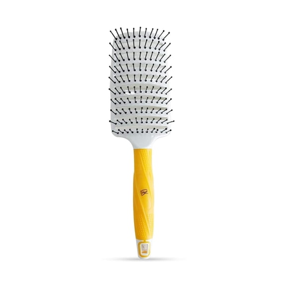 GK Hair Professional Curved Vented Brush 2.5 Inch for Blow Drying, Styling, Detangling, with Pin Bristles & Non Slip Grip - Unisex