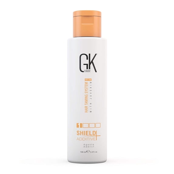 GK HAIR Global Keratin Shield Additive+ (3.4 Fl Oz/100ml) Hair Treatment Damage Repair and Bond Creator Color and UV/UVA Protection Unisex for Dry, Damaged, Frizzy and All hairs Types