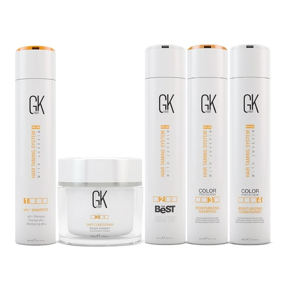 GK HAIR Signature Collection: Pre-Treatment, Smoothing Keratin, Deep Conditioning, and Daily Moisture for Ultimate Hair Transformation