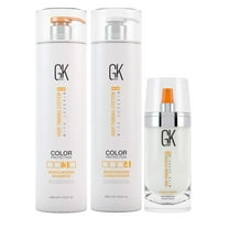 GK Hair Global Keratin Moisturizing Shampoo & Conditioner Sets 1000ml with Leave in Spray 120 ml for Damaged Frizzy Hair