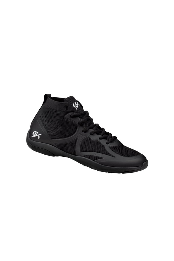 Hi-Flyer Mid Cheerleading Shoe – Lightweight Mid-Top with Ankle Support (Black, 12)
