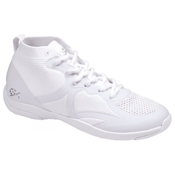 GK Hi-Flyer Mid Cheerleading Shoe – Lightweight Mid-Top with Ankle Support (White, 7H)