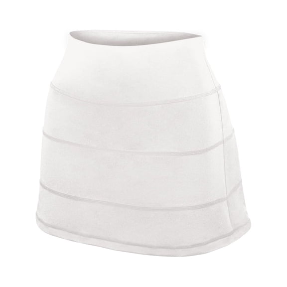 GK Pleated Athletic Skirt With Built-In Short and Zipper Pocket for Women and Girls (2X, White)