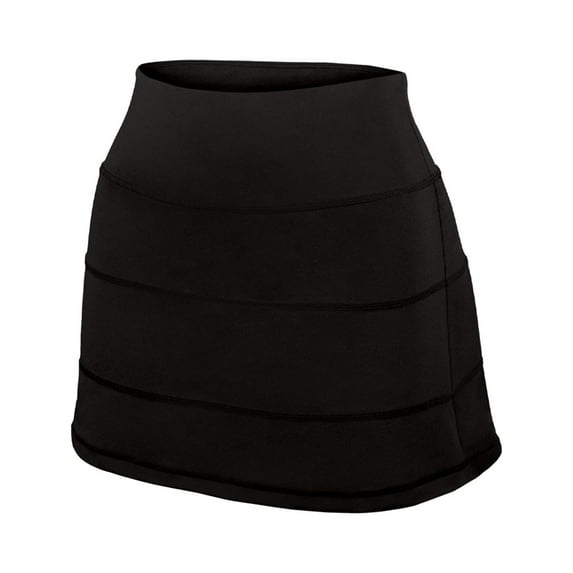 GK Pleated Athletic Skirt With Built-In Short and Zipper Pocket for Women and Girls (M, Black)