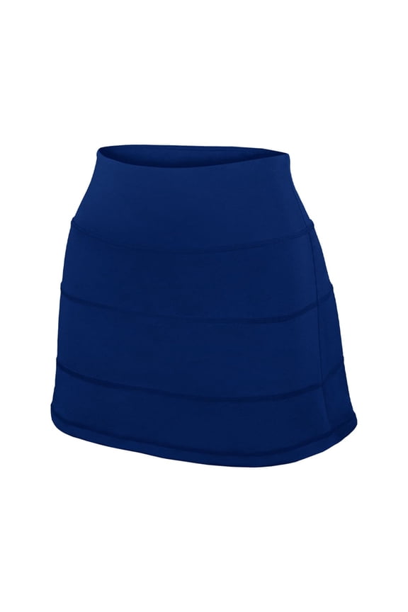 Pleated Athletic Skirt With Built-In Short and Zipper Pocket for Women and Girls (XL, Navy)