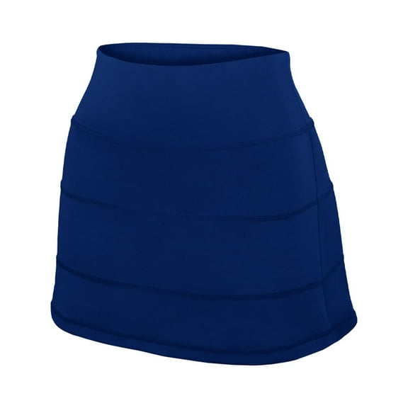 GK Pleated Athletic Skirt With Built-In Short and Zipper Pocket for Women and Girls (YL, Navy)