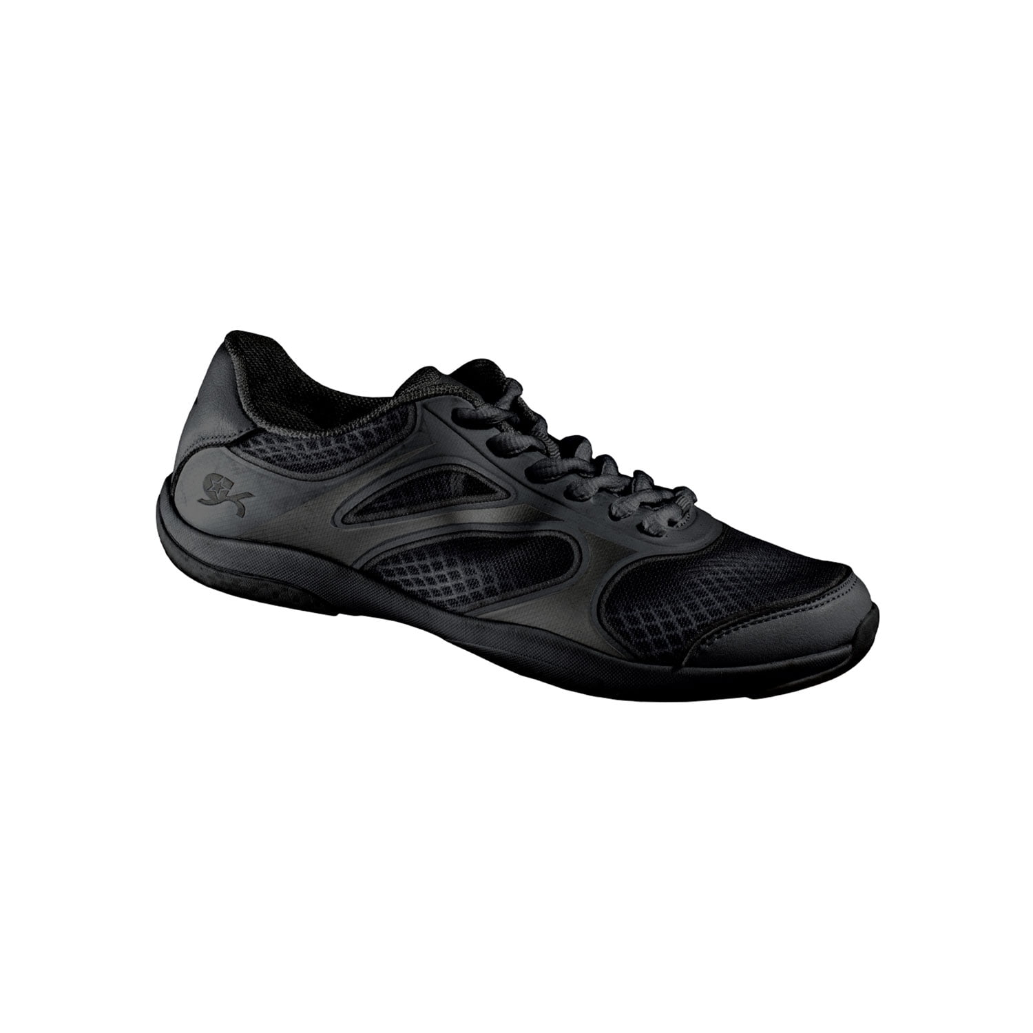 GK Spotlight Cheerleading Sneaker - Lightweight Cheer Shoe - Women and Child Sizes Available (11Y, Black)