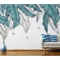 thumbnail image 1 of GK Wall Design  Banana Leaf Dragonfly Tropical Leaves Exotic Removable Wallpaper H:35"  x W:55", 1 of 4