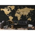 thumbnail image 1 of GK Wall Design  Black Political World Map Dark Maps Removable Wallpaper H:98"  x W:150", 1 of 3