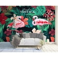 thumbnail image 1 of GK Wall Design  Flamingo Tropical Leaf Mirabilis Wallpaper H:49"  x W:75", 1 of 4