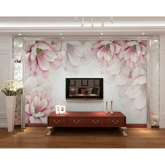 GK Wall Design Pastel Flower Pink Blossom Wallpaper H:98" x W:150"