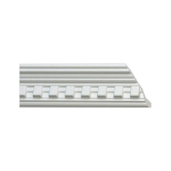 GK17 - Dentil Crown Molding Glue-up 6.5 ft. in Plain White (136.5 Ln. ft / Pack) - 21 Pieces