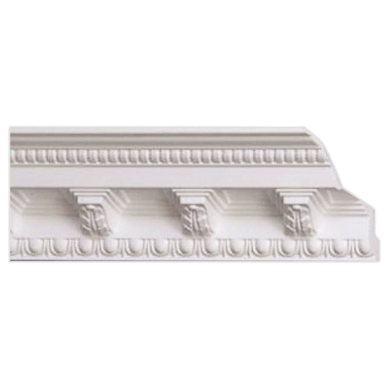 GK19 Corbels Crown Molding Glueup 6.5 ft. in Plain White ( 32.5 Ln