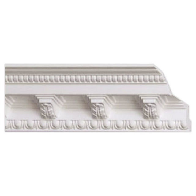 GK19 Corbels Crown Molding Glueup 6.5 ft. in Plain White ( 32.5 Ln