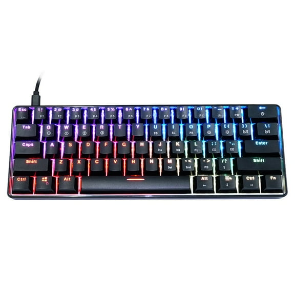 GK61 60% Keyboard with hot swappable Gateron Optical Switches, RGB Lighting and USB-C