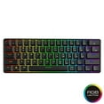 thumbnail image 1 of GK61 Mechanical Gaming Keyboard - 61 Keys Multi Color RGB Illuminated LED Backlit Wired Programmable for PC/Mac Gamer ( Gateron Optical Blue , Lavender ), 1 of 6
