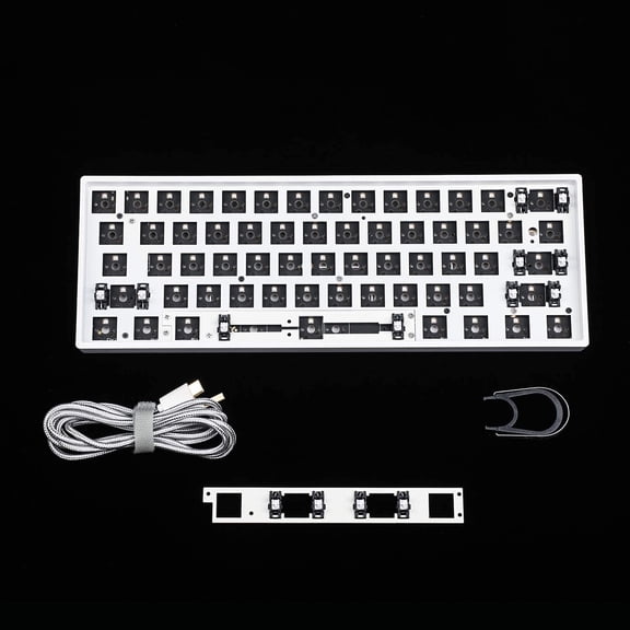 GK61xs Bluetooth RGB Keyboard Kit with Hotswap PCB | Double spacebar attachment