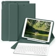 thumbnail image 1 of GKABXY Case with Keyboard for iPad 9th/8th/7th Generation 10.2 inch 2021/2020/2019 Detachable Wireless Bluetooth Keyboard Cover , Green, 1 of 9