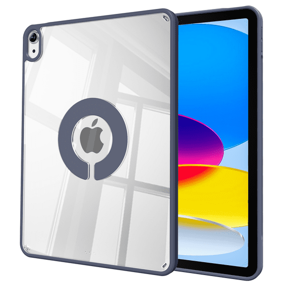 GKABXY Magnetic Clear iPad Case, Anti-Yellow Shockproof Cover with Strong Magnet Ring, Slim Silicone Bumper, Precise Cutouts for iPad 10th Gen & iPad 11 Inch, Lavender