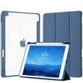 thumbnail image 1 of GKABXY Case for iPad 7/8/9th Generation 10.2 inch Transparent Case Hard PC Back, Built-in Pencil Holder, Tri-fold Stand, Auto Wake/Sleep, Blue, 1 of 6