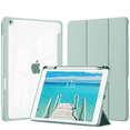 thumbnail image 1 of GKABXY Case for iPad 7/8/9th Generation 10.2 inch Transparent Case Hard PC Back, Built-in Pencil Holder, Tri-fold Stand, Auto Wake/Sleep, Green, 1 of 6