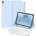 thumbnail image 1 of GKABXY Magnetic Keyboard Case for iPad A16 11th /10th Generation 2025/2022 with Pencil Holder 10.9/11 Inch, Magnetic Detachable Wireless Bluetooth Multi-Angle Stand Rechargeable Keyboard Case, Blue, 1 of 8