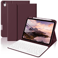 thumbnail image 1 of GKABXY for iPad 11th 10th Generation Case with Keyboard - Wireless Detachable Folio Keyboard Cover with Pencil Holder for iPad 11-inch A16 2025 10th Gen 10.9 Inch 2022（Burgundy）, 1 of 10