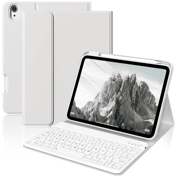 GKABXY for iPad 11th 10th Generation Case with Keyboard - Wireless Detachable Folio Keyboard Cover with Pencil Holder for iPad 11-inch A16 2025 10th Gen 10.9 Inch 2022(Dusk Gray)