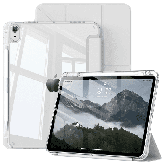 GKABXY Case Compatible with iPad (A16) 11th Generation 11 Inch 2025, iPad 10th Generation 10.9 Inch 2022, Tri-Fold Y-Fold Stand Case, Smart Cover Auto Wake/Sleep, Touch ID Compatible, Gray